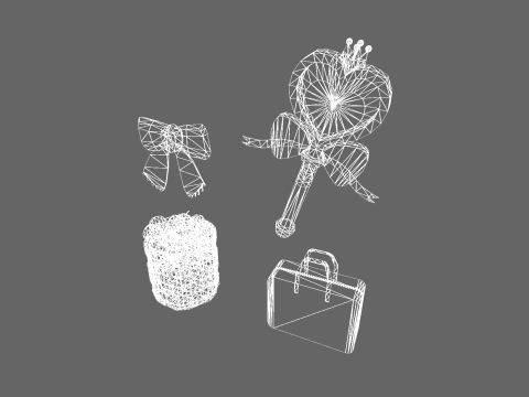 Low Poly 12 Girls - Fantasy Characters Pack 3D Model