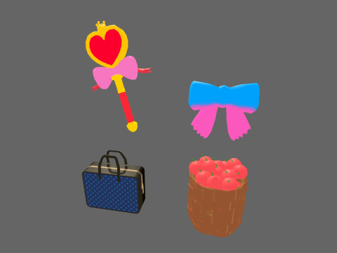 Low Poly 12 Girls - Fantasy Characters Pack 3D Model
