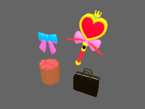 Low Poly 12 Girls - Fantasy Characters Pack 3D Model