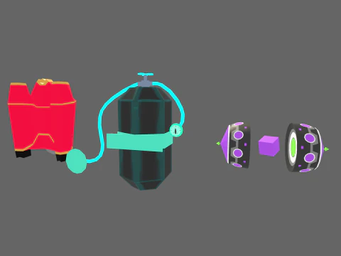 Low Poly 7 Sci-Fi Heros - Fantasy Characters Pack 3D Model