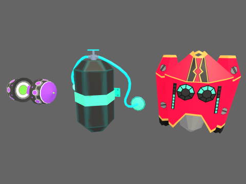 Low Poly 7 Sci-Fi Heros - Fantasy Characters Pack 3D मॉडल