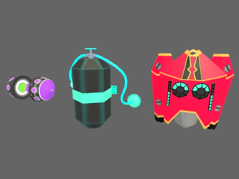 Low Poly 7 Sci-Fi Heros - Fantasy Characters Pack 3D Model