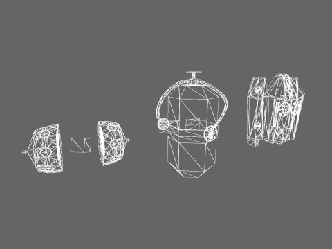 Low Poly 7 Sci-Fi Heros - Fantasy Characters Pack 3D Model
