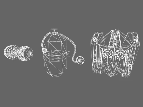 Low Poly 7 Sci-Fi Heros - Fantasy Characters Pack 3D Model