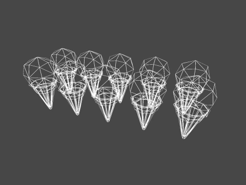 Low Poly Casual Ice Creams 3D Model