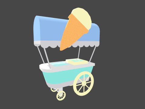 Low Poly Casual Ice Creams 3D Model