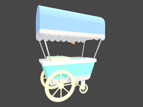 Low Poly Casual Ice Creams 3D Model
