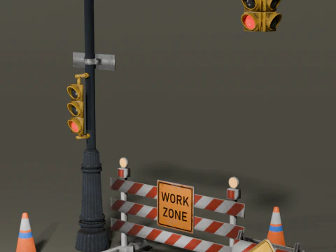 Дорожні знаки 3D Модель