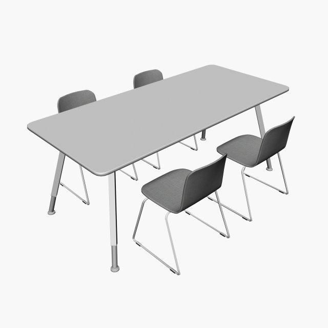CONFERENCE TABLE PP 01 3D 모델 .c4d .max .obj .3ds .fbx .stl .blend 