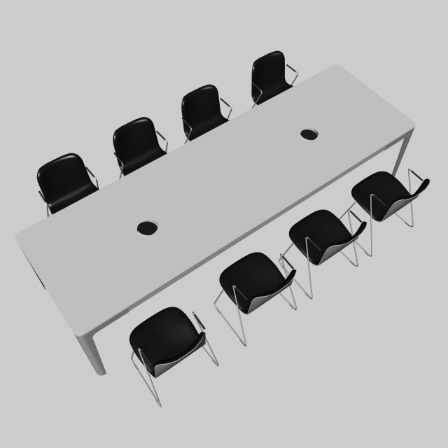 CONFERENCE TABLE PP 02 3D Model .c4d .max .obj .3ds .fbx .stl .blend 