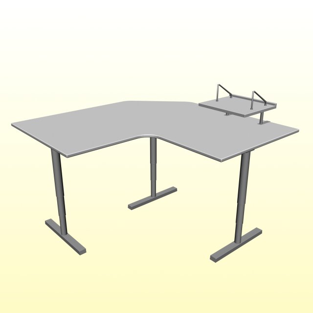 OFFICE CORNER DESK P P01 Modello 3D .c4d .max .obj .3ds .fbx .stl .blend