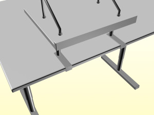OFFICE CORNER DESK P P01 Modello 3D