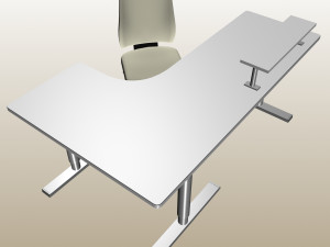 OFFICE CORNER DESK PP 02 3D 模型
