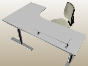 OFFICE CORNER DESK PP 02 3D 模型