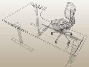 OFFICE CORNER DESK PP 02 3D 模型