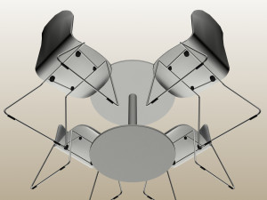 ROUND TABLE COMBO PP 01 Model 3D
