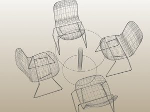 ROUND TABLE COMBO PP 01 Model 3D