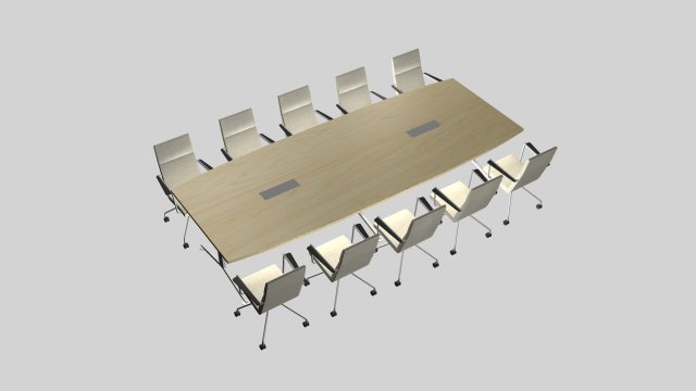 CONFERENCE TABLE PP 03 3D 模型 .c4d .max .obj .3ds .fbx .stl .blend 