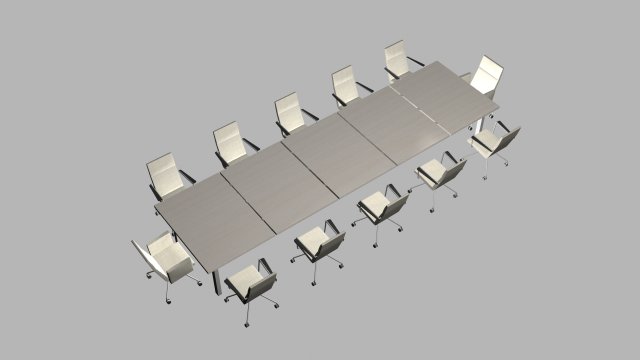 CONFERENCE TABLE PP 04 3D 모델 .c4d .max .obj .3ds .fbx .stl .blend 