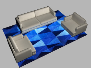 SOFA SET WITH CARPET 3D Модель