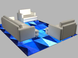 SOFA SET WITH CARPET 3D Model