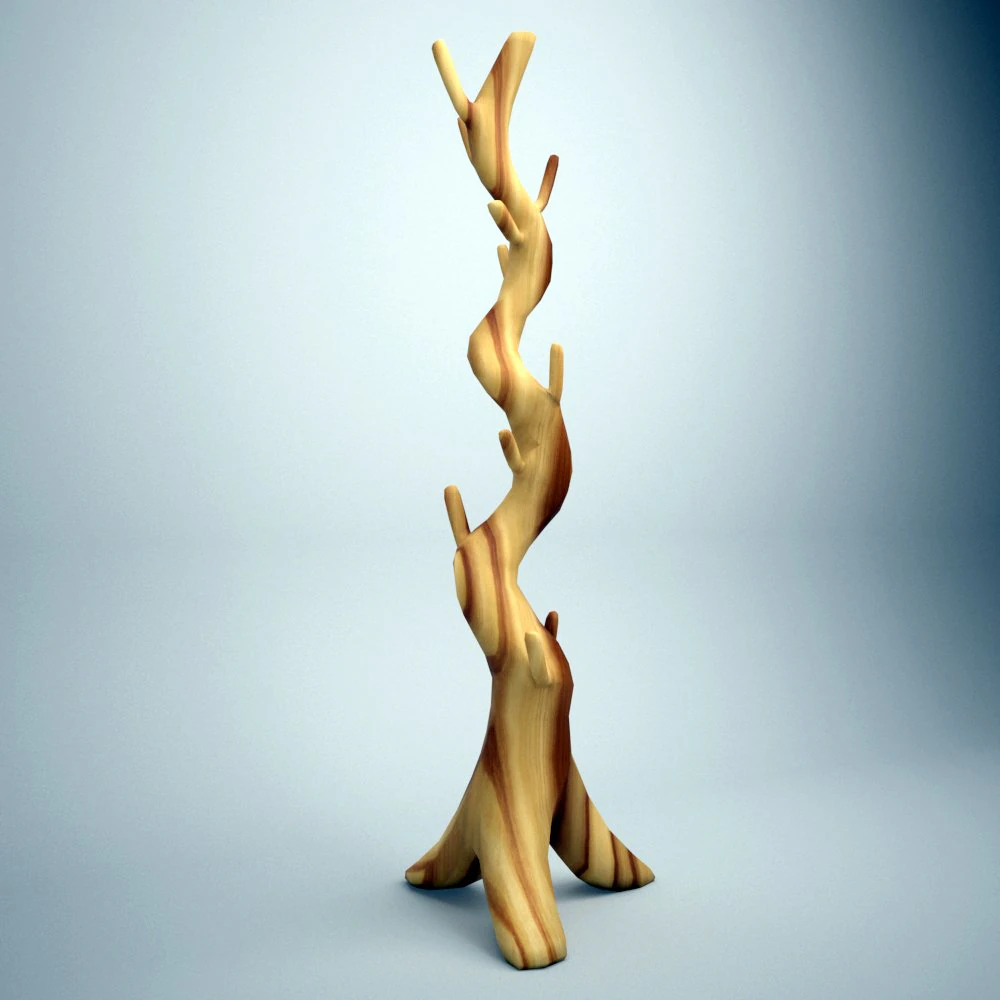 COAT RACK TREE SHAPE PP 01 3D Model .c4d .max .obj .3ds .fbx .stl .blend 