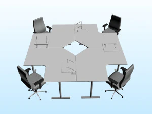 OFFICE WORK STATION PP 03 3D Model