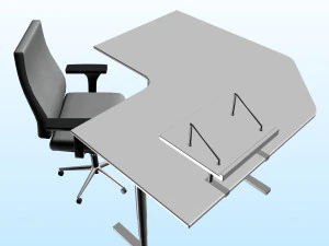 OFFICE WORK STATION PP 03 3D Model