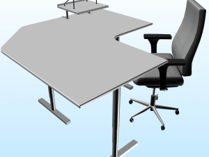 OFFICE WORK STATION PP 03 3D 模型