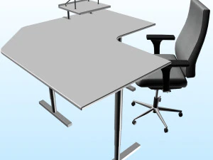 OFFICE WORK STATION PP 03 3D Model