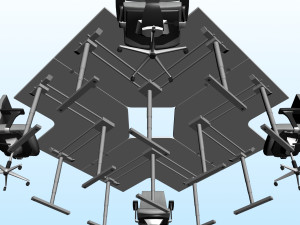 OFFICE WORK STATION PP 03 3D 模型