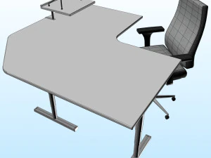 OFFICE WORK STATION PP 03 3D Model
