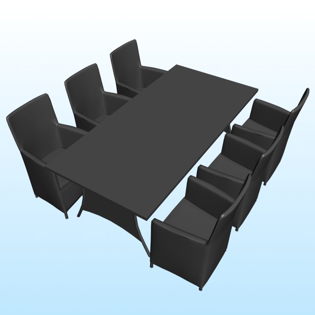 OUTDOOR CHAIR TABLE PP 01 3D-Modell .c4d .max .obj .3ds .fbx .stl .blend 