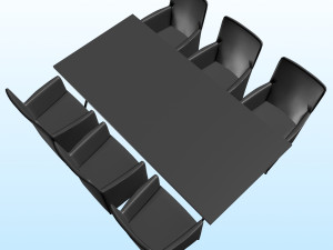 OUTDOOR CHAIR TABLE PP 01 3D-Modell