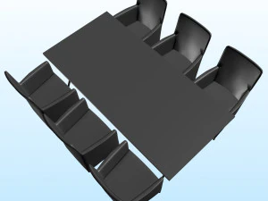 OUTDOOR CHAIR TABLE PP 01 3D Model