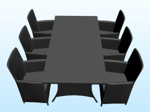 OUTDOOR CHAIR TABLE PP 01 3D-Modell