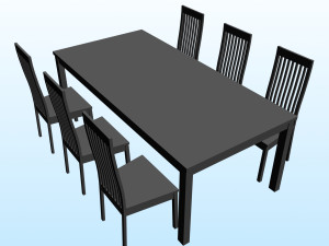DINING TABLE PP 01 Modèle 3D
