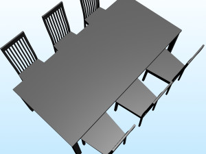 DINING TABLE PP 01 3D Model