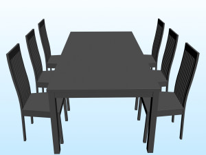 DINING TABLE PP 01 3D Model