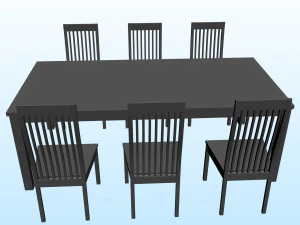 DINING TABLE PP 01 3D Model