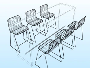 OFFICE CHAT TABLE PP 01 3D Model