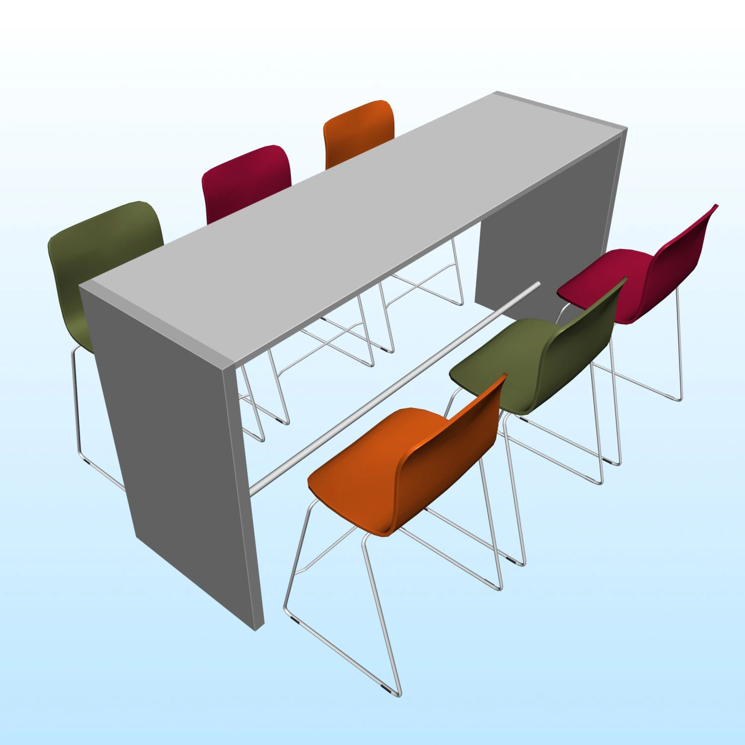 OFFICE CHAT TABLE PP 01 3D Model .c4d .max .obj .3ds .fbx .stl .blend 