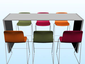 OFFICE CHAT TABLE PP 01 3D Model