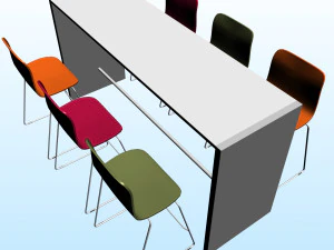 OFFICE CHAT TABLE PP 01 3D Model