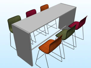 OFFICE CHAT TABLE PP 01 3D Model