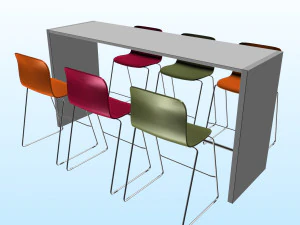 OFFICE CHAT TABLE PP 01 3D Model