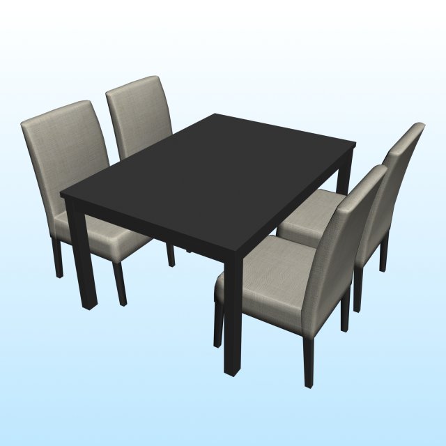 DINING TABLE PP 02 3D Model .c4d .max .obj .3ds .fbx .stl .blend 