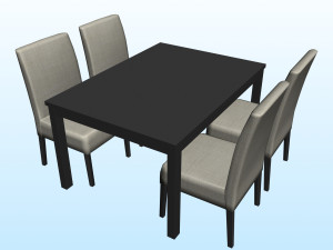 DINING TABLE PP 02 3D 模型