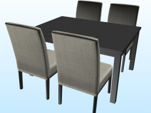 DINING TABLE PP 02 3D Model
