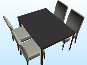 DINING TABLE PP 02 3D Model